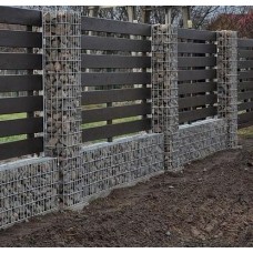 Габион столб с клипсами оцинкованный (Ц) для забора 0,4х0,3х2х5х50х50 мм ГОСТ Р 58120-2018